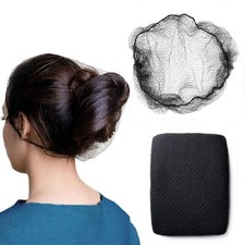 100 Pcs 24 Inch Invisible Mesh Hair Nets Elastic Wig Cap Hair Bun for Women
