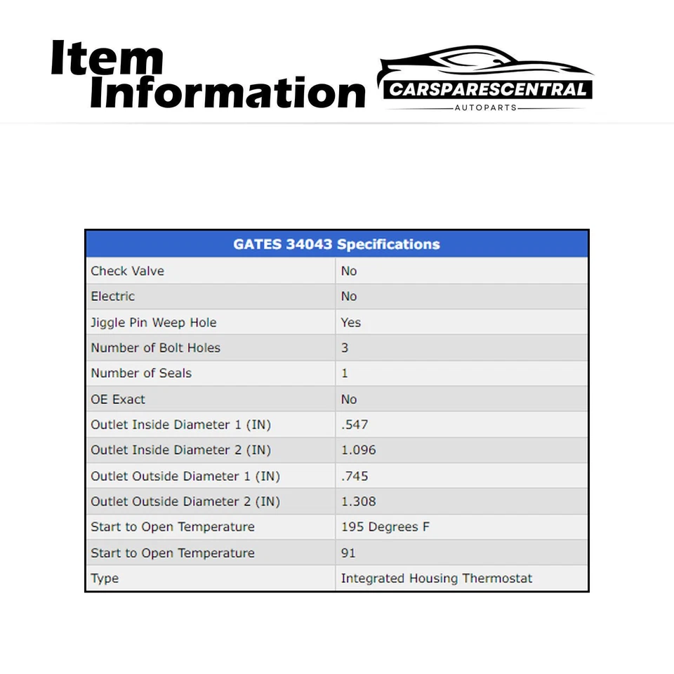 Termostato de refrigerante de motor para Ford Transit Connect 2010-2013 Foto 4 de 4