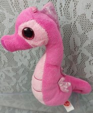 Ty MAJESTIC Seahorse Pink Tropical Coastal Beach 7" Plush Stuffed Animal Toy