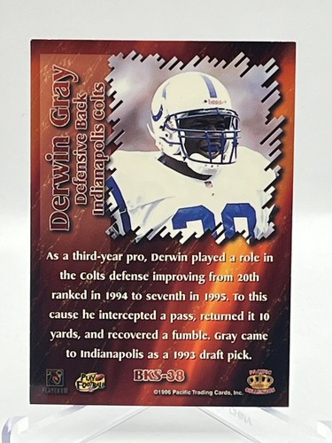 1996 Pacific Dynagon Collection Best Kept Secret Card BKS-38 Derwin Gray - Picture 2 of 2