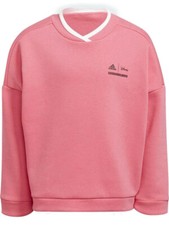 Adidas Girls Disney Comfy Princesses Crew Sweatshirt, Joy Pink S13/Black