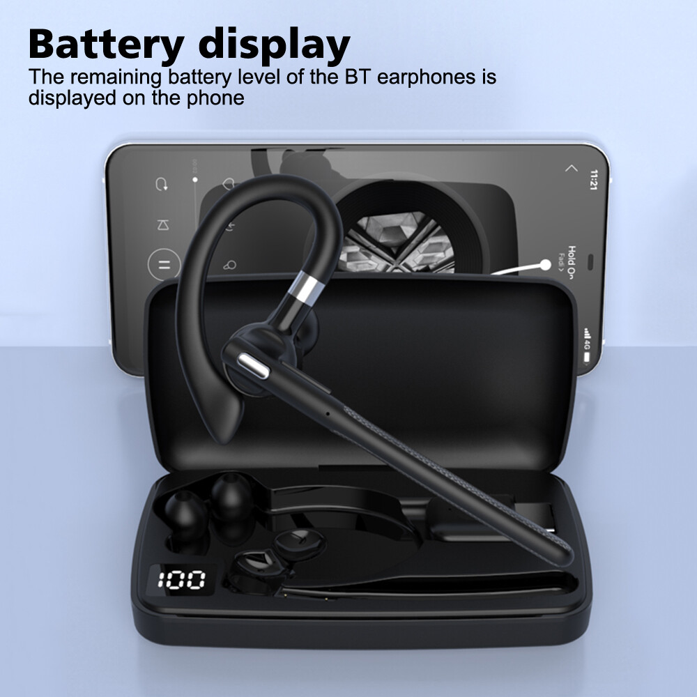 Bluetooth 5.4 Headset – 10-Hour Talk Time, Noise Cancelling, Ultra-Lightweight For Driving & Office