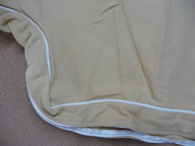 Pottery Barn Basic XL Armchair Slipcover Maize Yellow brushed Canvas White pipi - Image 4 of 4