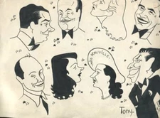 Mauricet St Granier Lucchesi Marcelin Ellsen Great Drawing Original -