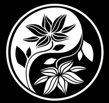 Yin Yang Lotus Flower Buddha Yoga Vinyl Decal Car Truck Tablet Laptop Mug Window