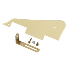 1Ply Cream Color Electric Guitar Pickguard & Gold Bracket for LP Guitar