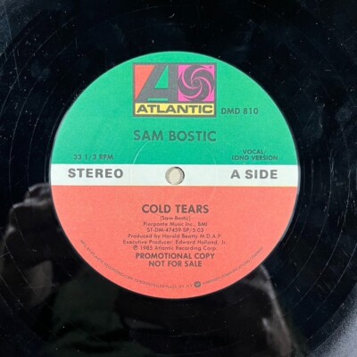 Sam Bostic SAM BOSTIC Cold Tears 1985 Vinyl Maxi Single Atlantic DMD 810 - VG | eBay