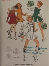 VTG 70s BUTTERICK 5940 Junior Teen Majorette & Cheer COSTUME PATTERN 7/8~9/10 UC