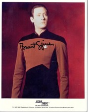 STAR TREK The Next Generation Data BRENT SPINER ¡Foto firmada!