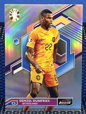 2023 Topps Finest Euro 2024 DENZEL DUMFRIES Netherlands Refractor