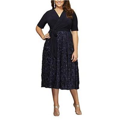 women's plus size tea length dresses