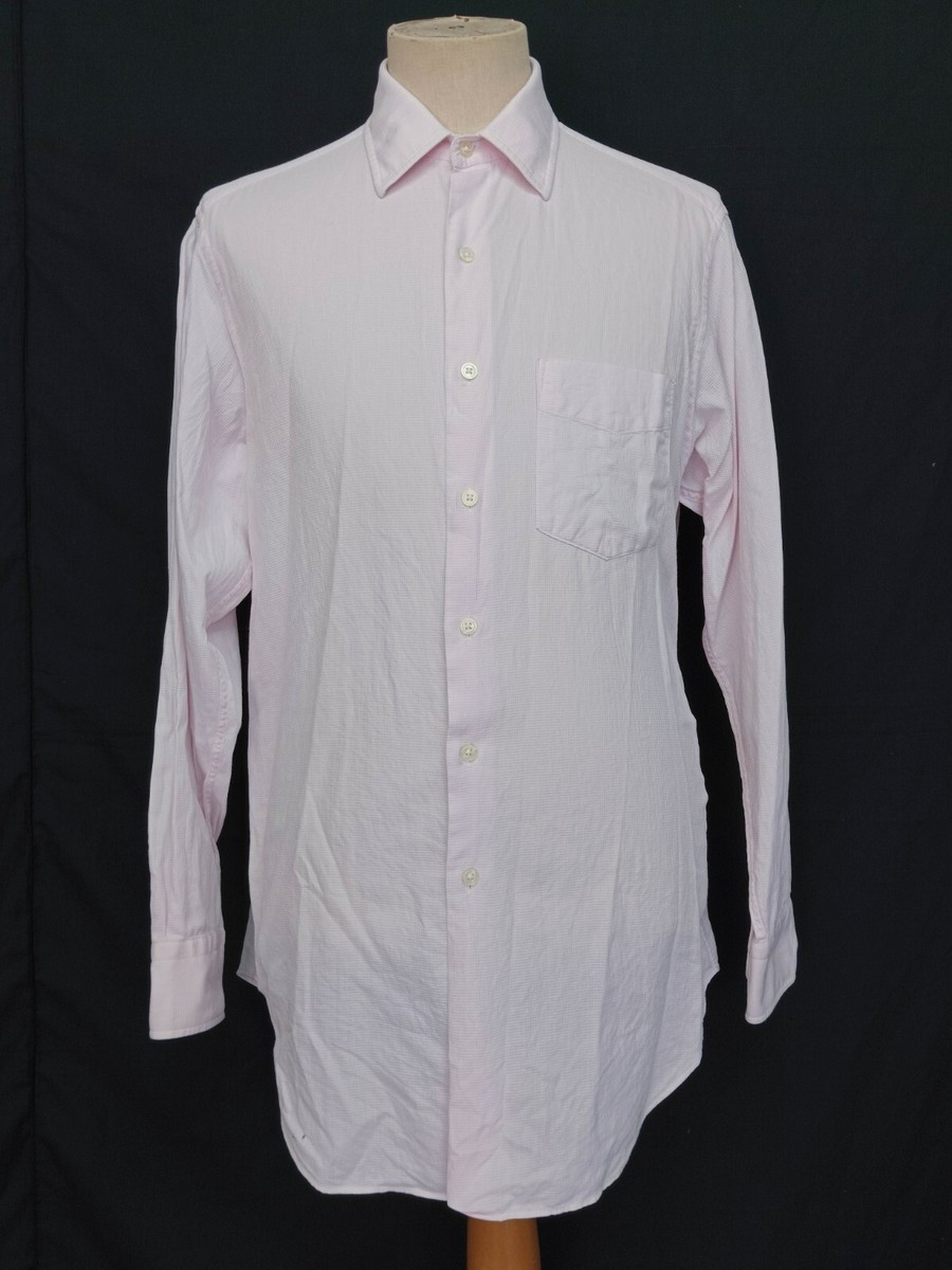 Yohji Yamamoto Durban AAR Pastel Pink Micro Check Woven Cotton 