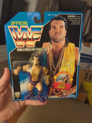 WWF Hasbro Razor Ramon Blue Card Vintage Wrestling...