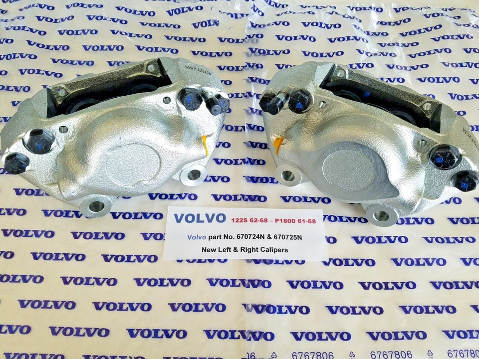 Volvo 122S y P1800 - 1961-1968 - Juego de pinzas delanteras (NUEVO) 670724N y 670725N Foto 2 de 4