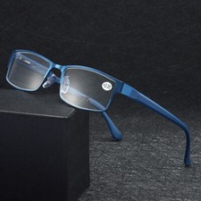 TR90 Mens Business Reading Glasses Metal Frame Readers Spring Hinge 2.0 3.0 4.0