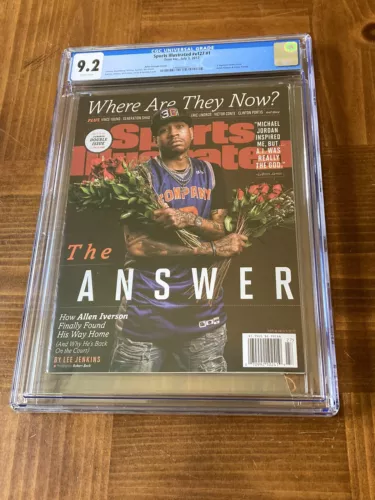 Allen Iverson Sports Illustrated CGC 9.2 White Newsstand (“The Answer”)- 76ers