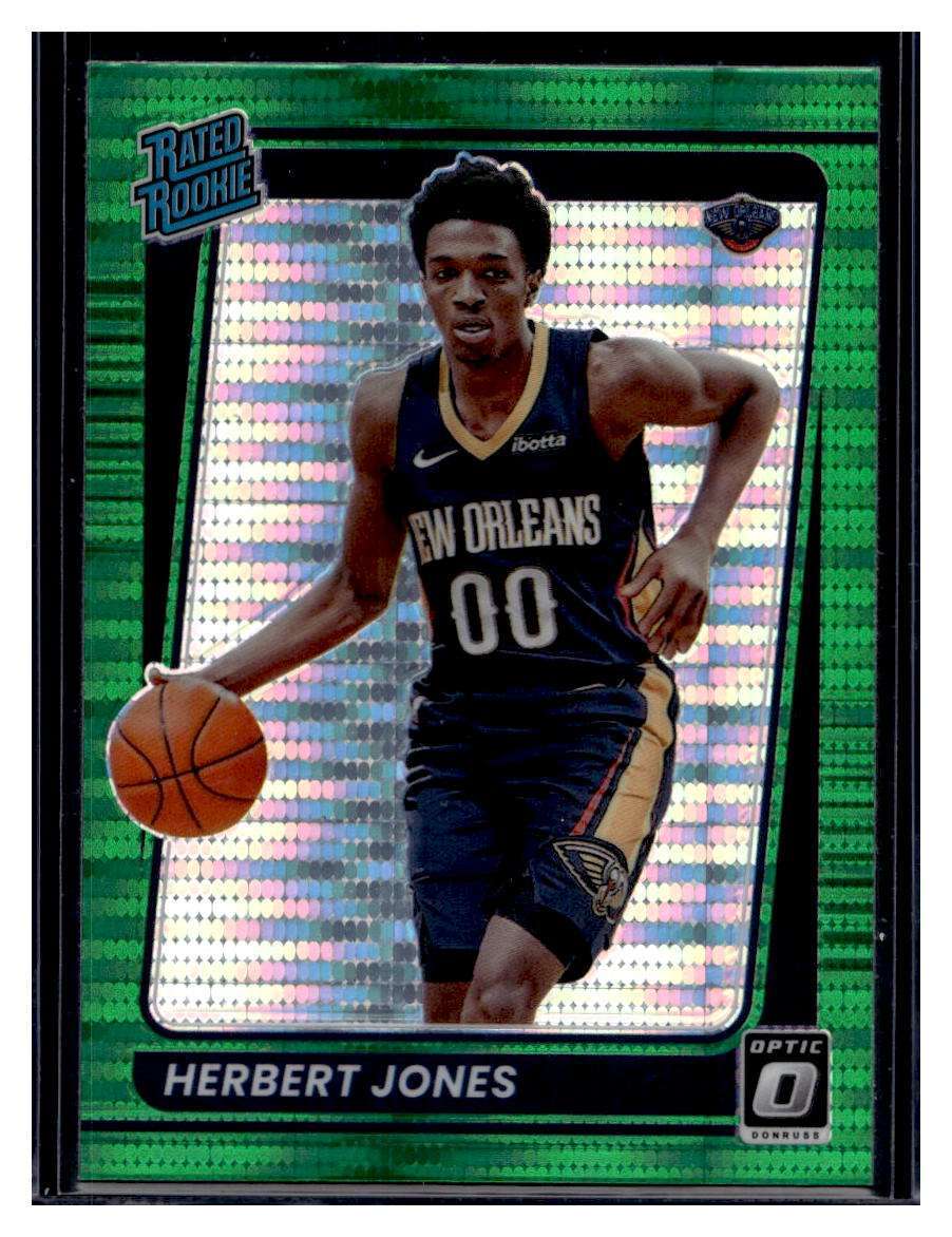 2021-22 Panini Donruss Optic Green Pulsar Prizm #157 Herbert Jones RC (A)