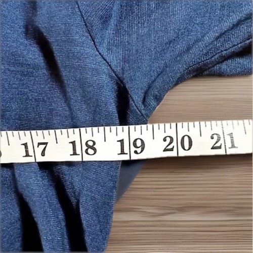 XCVI Blouse Womens Small Navy Ruched Side Panels Roll Tab Sleeves Button Up Top - Picture 6 of 9