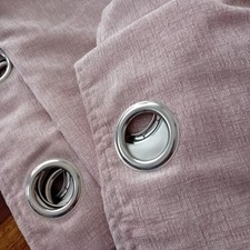 Dunelm Chenille Velour Pink Curtains 66x72 Fully Lined