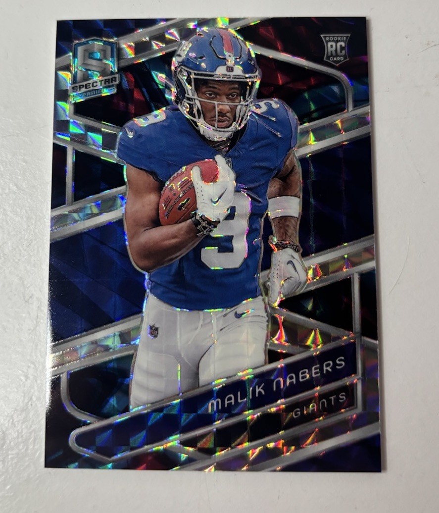 2024 Panini Spectra - Rookies Malik Nabers #118 Interstellar Prizm /60 (RC)