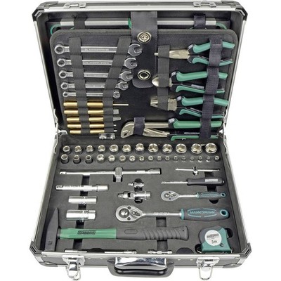 Brüder Mannesmann M29078 Heimwerker Werkzeugkoffer bestückt 160teilig (L x B x