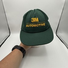 VTG 3M Automotive Mesh Trucker Hat Snapback Retro Dad Auto Car Green USA Made