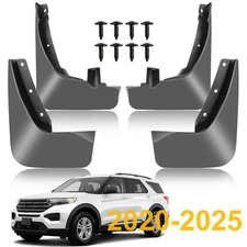 Set of 4 Front Rear Splash Guards Mud Flaps Mudguard For Ford Explorer 2020~2025