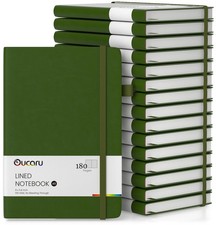 Oucaru Lined Journal Notebook, 16 Pack, 180 Pages, A5 Journals for Writing, 100