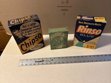 Lote De 3 Caja Detergente Jabón Azul Chipso Northeast Rinso Copos Condensados De Colección