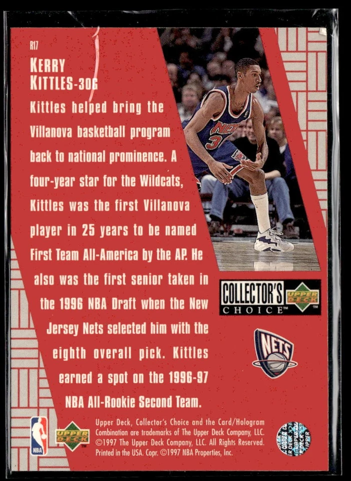 1997-98 Collector's #R17 Kerry Kittles You Crash the Game Scoring Exchange - Image 2 of 2