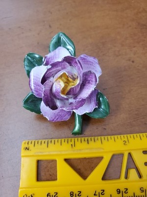 Vintage Adderley Floral Bone China Flower Brooch Pin Made in England 2''  