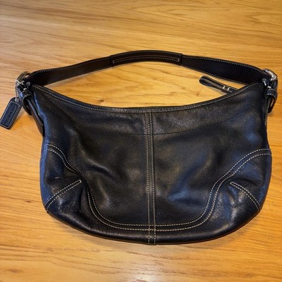 Coach Soho Y2K Small Leather Hobo Bag Black Vintage 9541. Nice