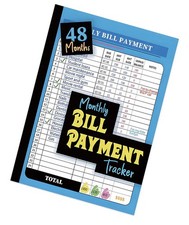 48 Month Bill Payment Organizer Book, Softcover Bill Management, Expense Tracker