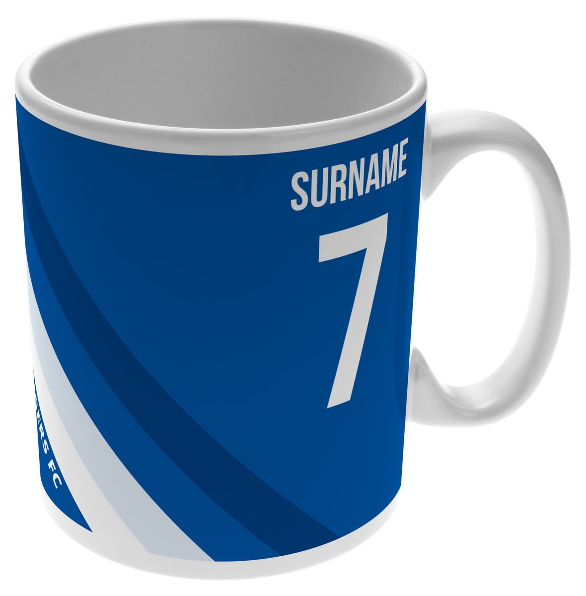 Personalised Queens Park Rangers Colour Stripe Ceramic Mug - Free Delivery