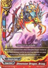 Buddyfight TCG card S-BT01A-CP01/0016EN R Dimension Dragon, Arzeg Buddy Lineage