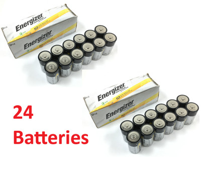 24 Batteries Energizer Industrial D Batteries Alkaline Exp. 12-2035 (Open Box)