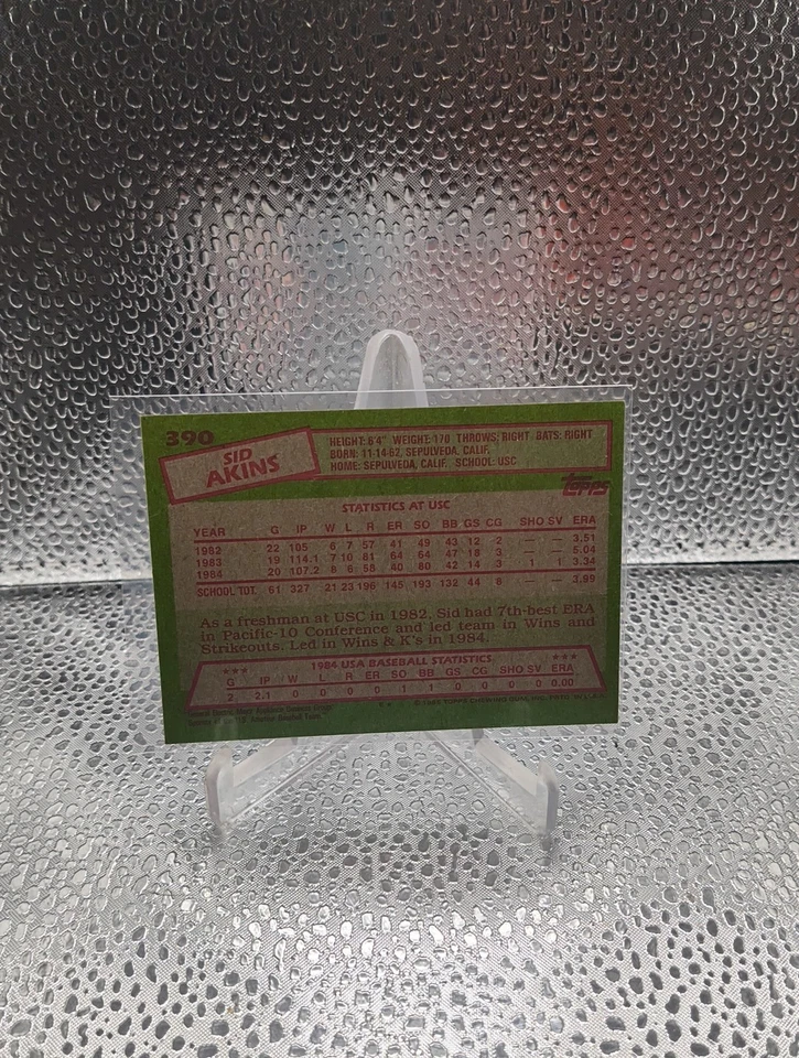 1985 Topps Tiffany #390 Sid Adkins USA Olympic NM-MT - Image 3 of 4