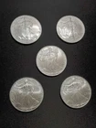 Lot Of 5 Walking Liberty American Eagle Fine Silver 1oz  2006 One Dollar Coins