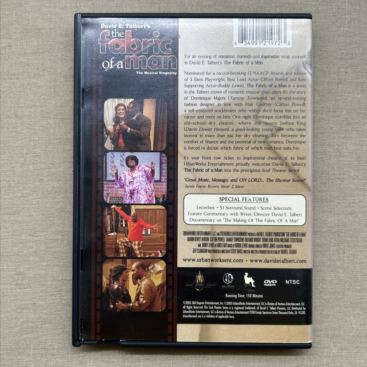 Fabric of a Man (DVD 2005) Musical Stageplay Fashion Romance David