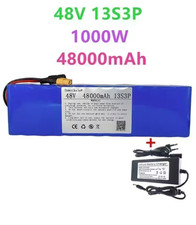 ORIGINAL 48V 100Ah 1000W 13S3P XT60 48V lithium-ion battery pack 100000mAh