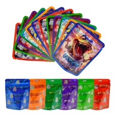 3.5g Smell Proof Stand Up Mylar Bags 100pcs Mixed Pack Zip Seal Food Foil Pouch