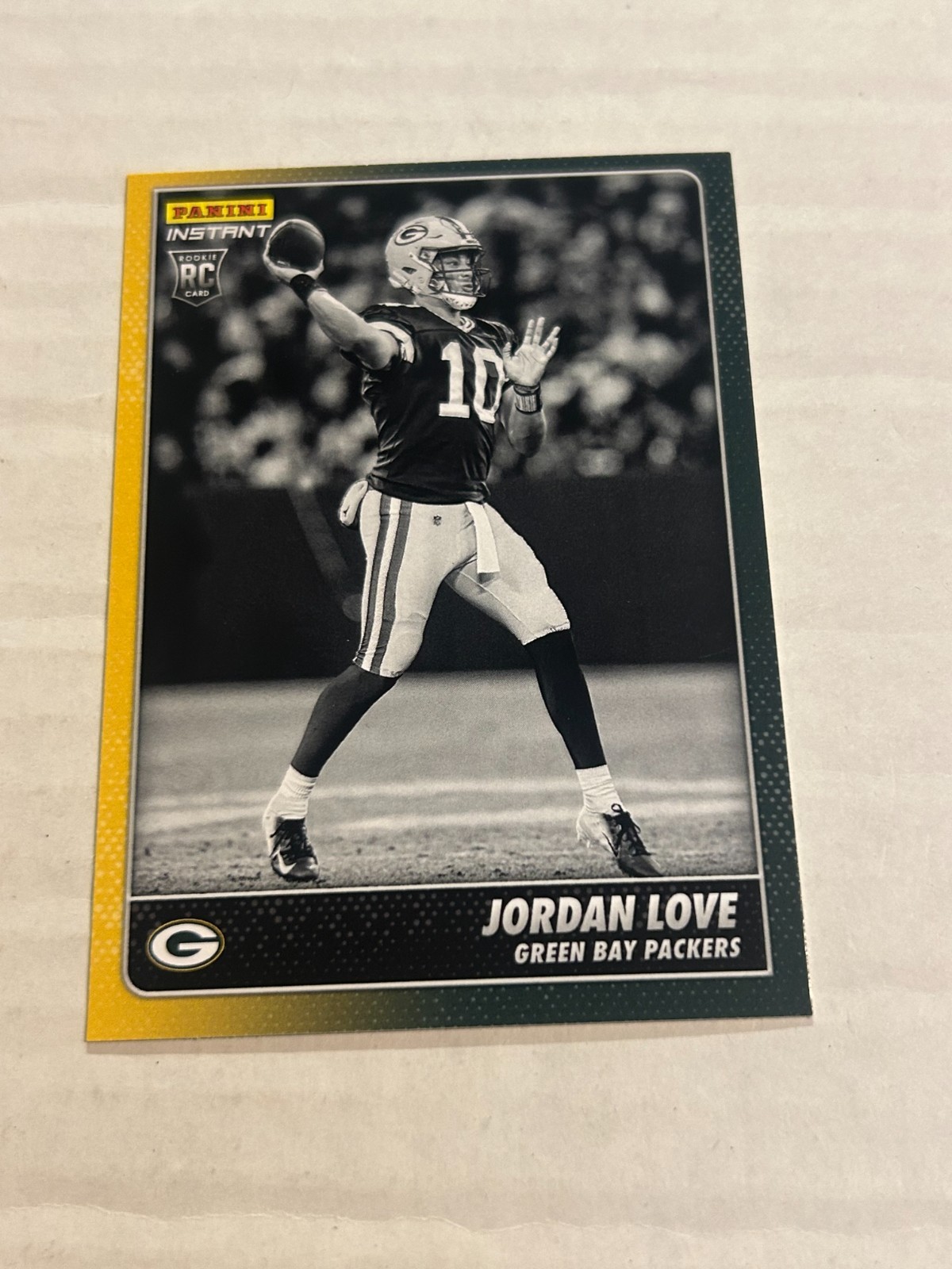 2020 PANINI INSTANT JORDAN LOVE 1/518 BLACK & WHITE ROOKIE VARIATION PACKERS G3