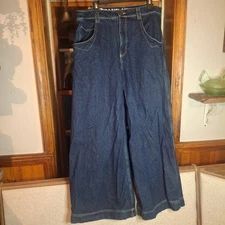 A.LAB Digital Raver Turntable Dark Blue Jeans Size 16 JNCO STYLE Baggy 