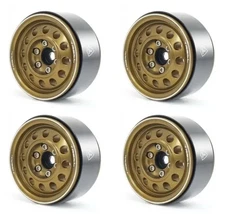 Treal Metal 1.9 Beadlock Wheels 12 Hole Aluminum for RC Crawlers Bronze (4)