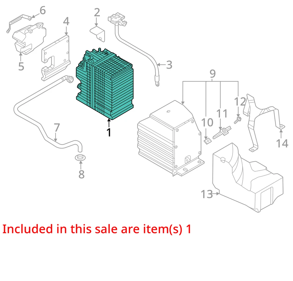 2021-2024 Audi Q5 Hybrid 12 Volt Auxiliary Battery OEM Used - Imagem 3 de 4