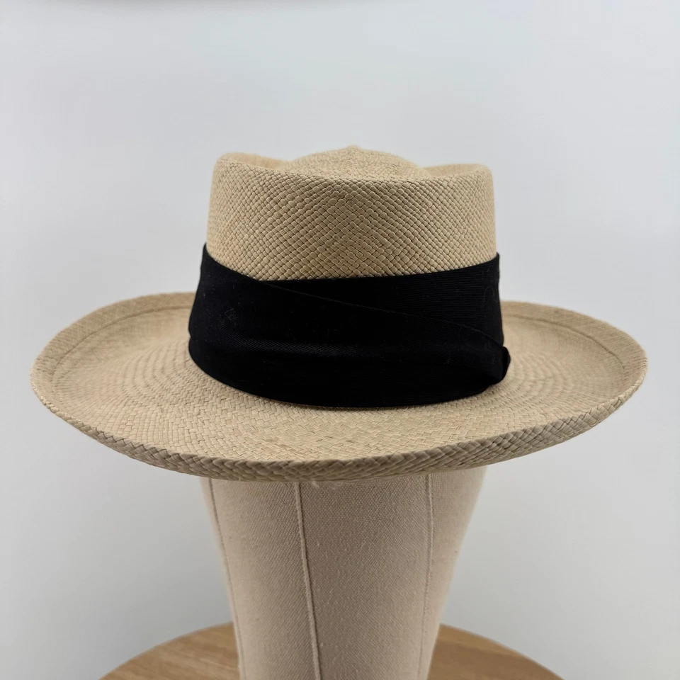 Sombrero de Paja Pebble Beach Concours d'Elegance Banda Talla Pequeña Escala Panamá Foto 4 de 4