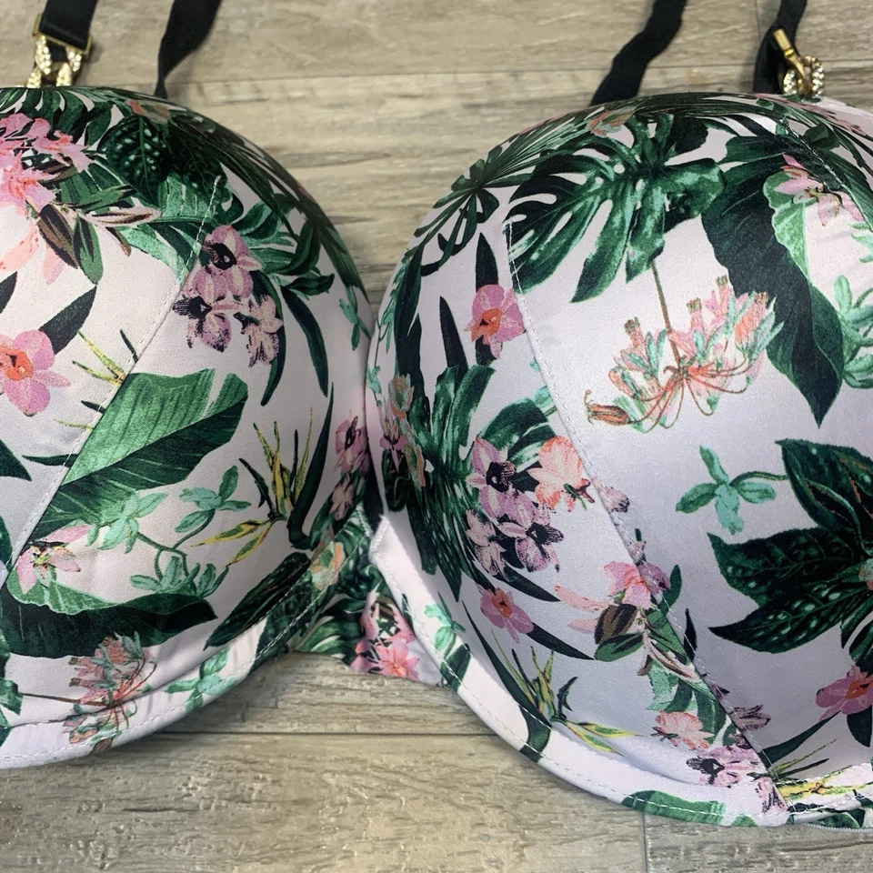 Sujetador push up muy sexy Victoria's Secret cadena floral y estrás 38 DD Foto 2 de 4