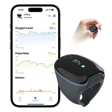 Brand New Wellue O2Ring Pulse Oximeter Blood Oxygen Monitor with Vibration Alarm