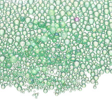 Iridescent Glass Tiny Bubble Beads, 0.4-3Mm 20G No Hole Micro Mini round Peacock