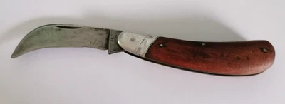 ROBT KLAAS  Solingen Gartenmesser, Hippe, Veredlungsmesser mit Holzgriff - Bild 1 von 4